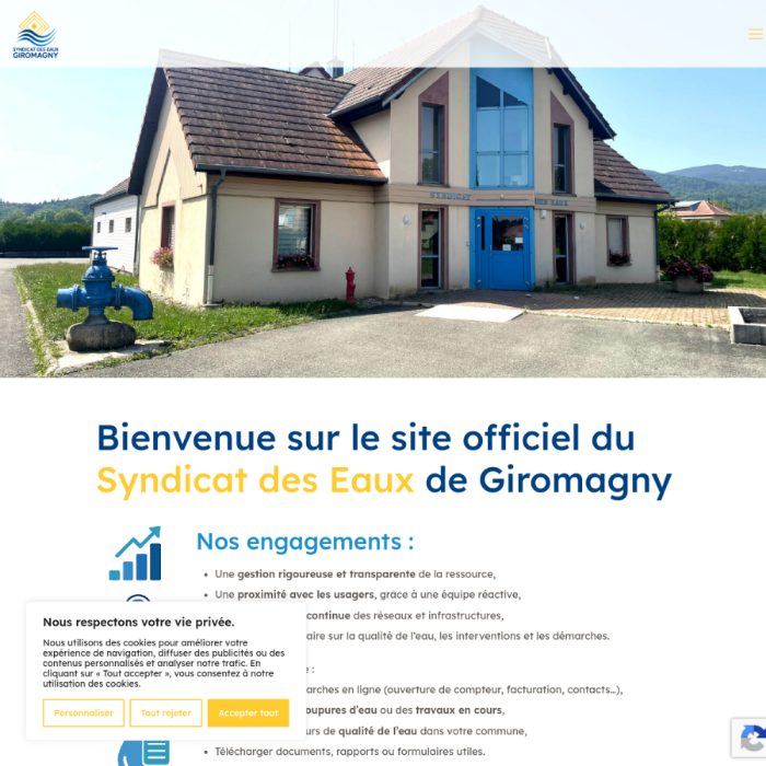 Site Syndicat des Eaux de Giromagny